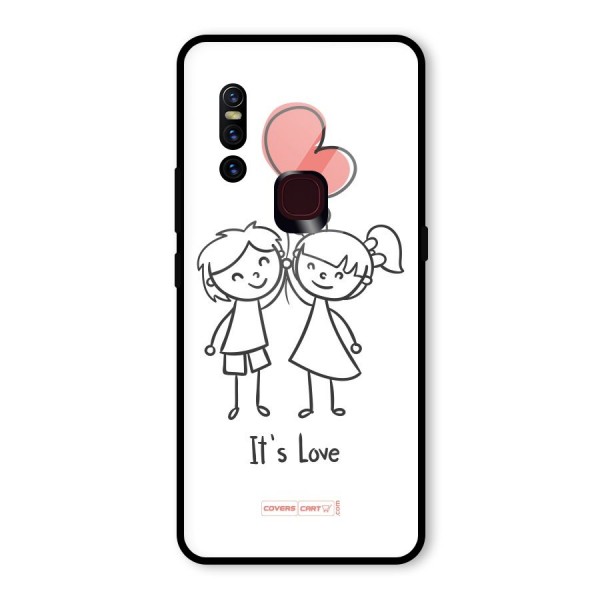 Its Love Glass Back Case for Vivo V15