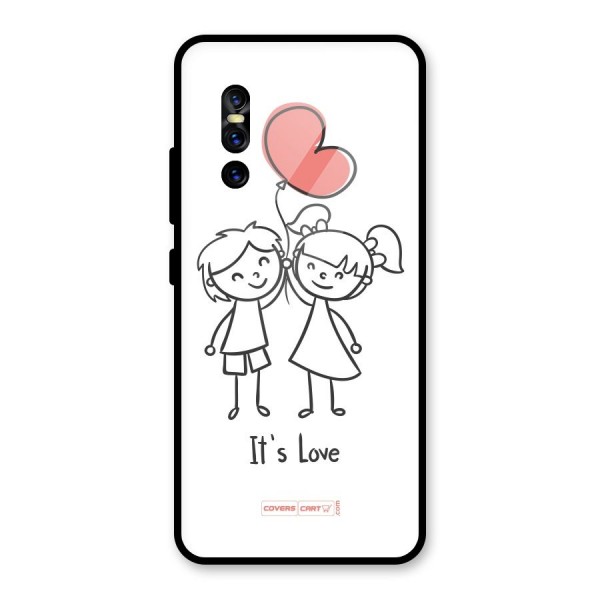 Its Love Glass Back Case for Vivo V15 Pro