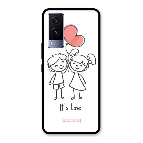 Its Love Glass Back Case for Vivo V21e 5G