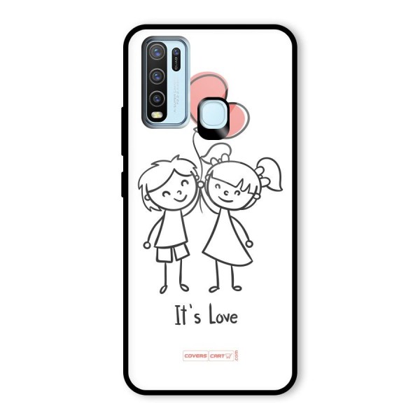 Its Love Glass Back Case for Vivo Y30