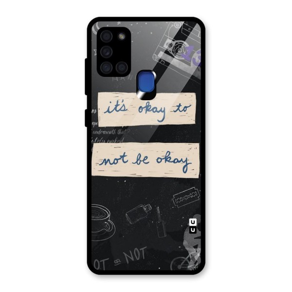 Its Okay Glass Back Case for Galaxy A21s