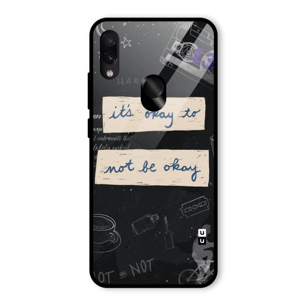 Its Okay Glass Back Case for Redmi Note 7