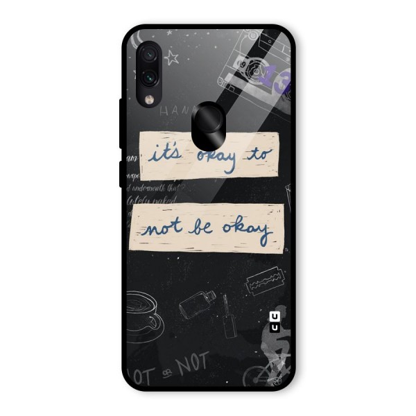 Its Okay Glass Back Case for Redmi Note 7 Pro