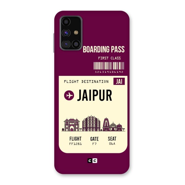 Jaipur Boarding Pass Back Case for Galaxy M31s