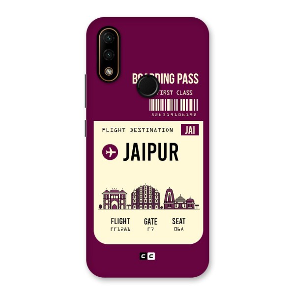 Jaipur Boarding Pass Back Case for Lenovo A6 Note