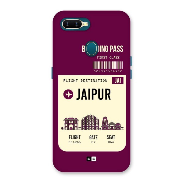 Jaipur Boarding Pass Back Case for Oppo A12