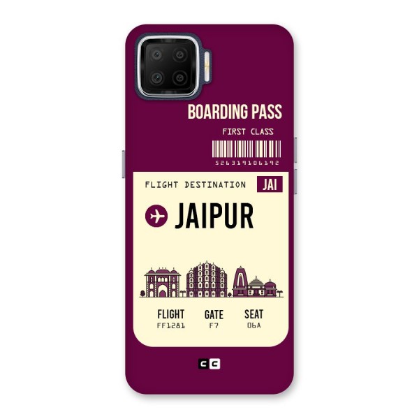 Jaipur Boarding Pass Back Case for Oppo F17