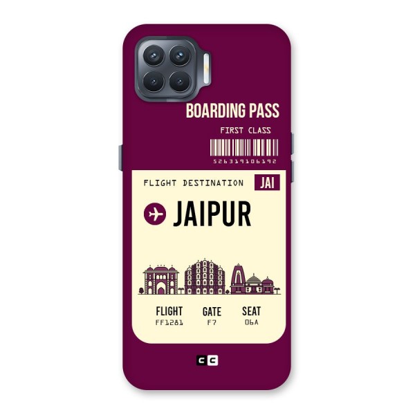 Jaipur Boarding Pass Back Case for Oppo F17 Pro