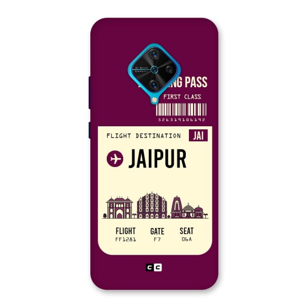 Jaipur Boarding Pass Back Case for Vivo S1 Pro