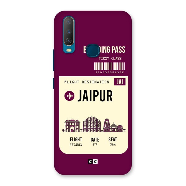 Jaipur Boarding Pass Back Case for Vivo Y12