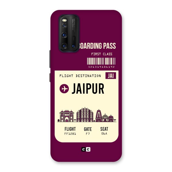 Jaipur Boarding Pass Back Case for Vivo iQOO 3