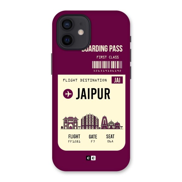 Jaipur Boarding Pass Back Case for iPhone 12