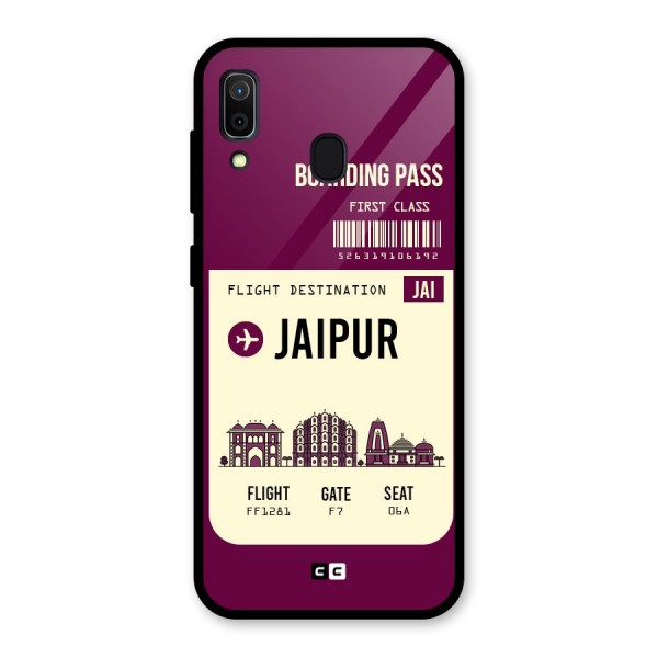 Jaipur Boarding Pass Glass Back Case for Galaxy A30