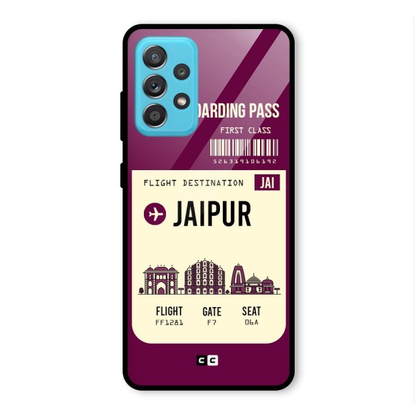 Jaipur Boarding Pass Glass Back Case for Galaxy A52