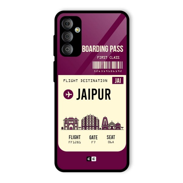 Jaipur Boarding Pass Glass Back Case for Galaxy F23