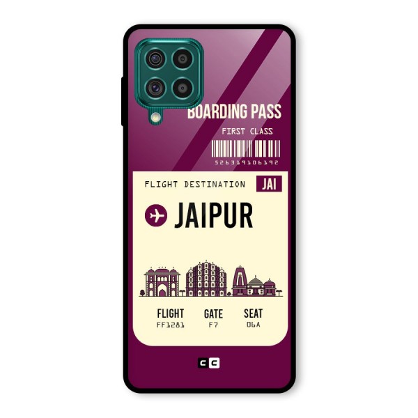 Jaipur Boarding Pass Glass Back Case for Galaxy F62