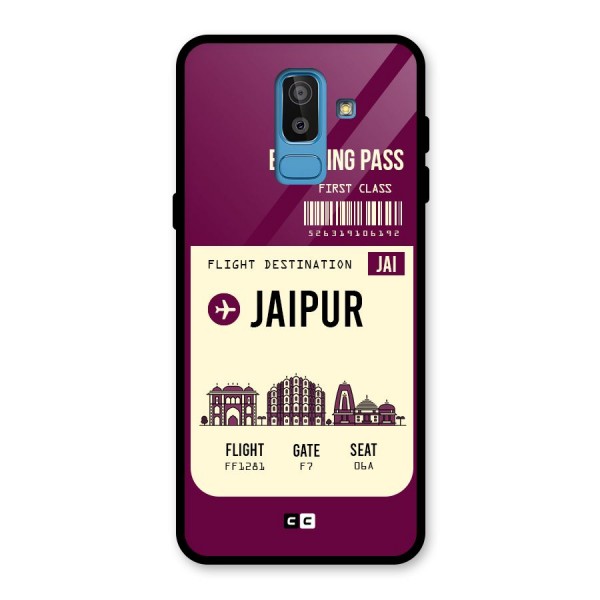 Jaipur Boarding Pass Glass Back Case for Galaxy J8