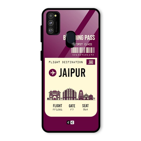 Jaipur Boarding Pass Glass Back Case for Galaxy M21