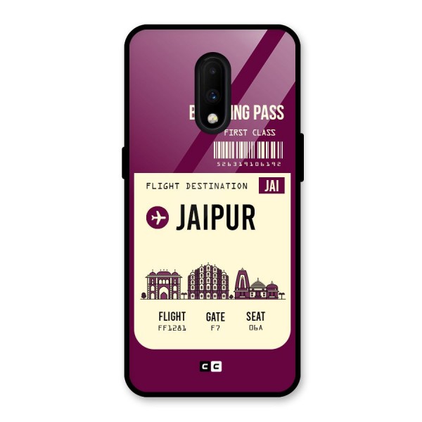 Jaipur Boarding Pass Glass Back Case for OnePlus 7