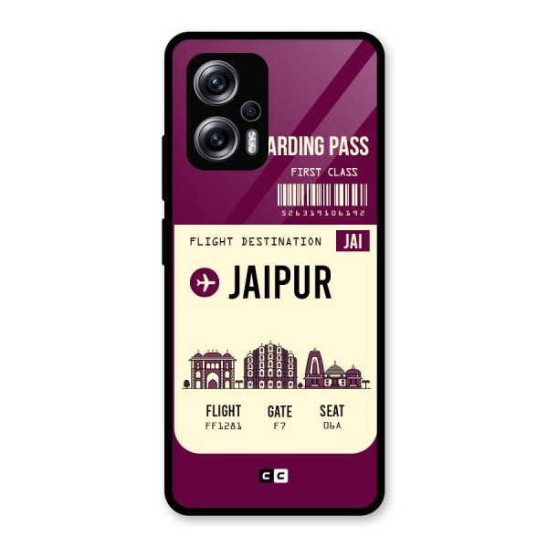 Jaipur Boarding Pass Glass Back Case for Redmi K50i