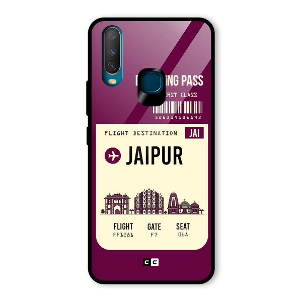 Jaipur Boarding Pass Glass Back Case for Vivo Y12