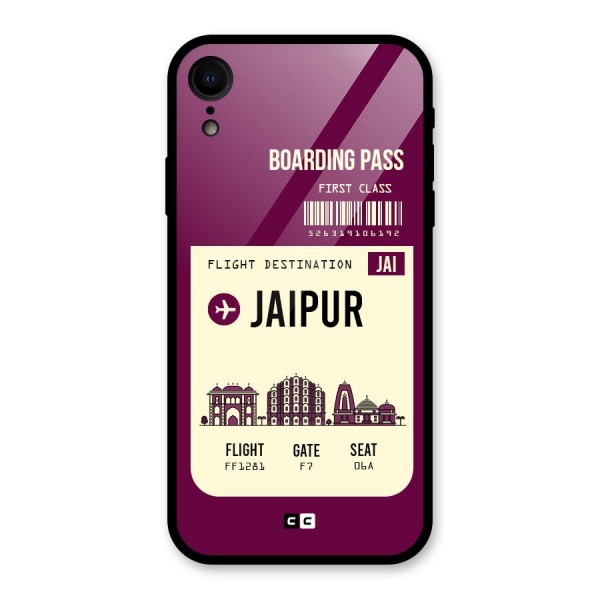 Jaipur Boarding Pass Glass Back Case for XR