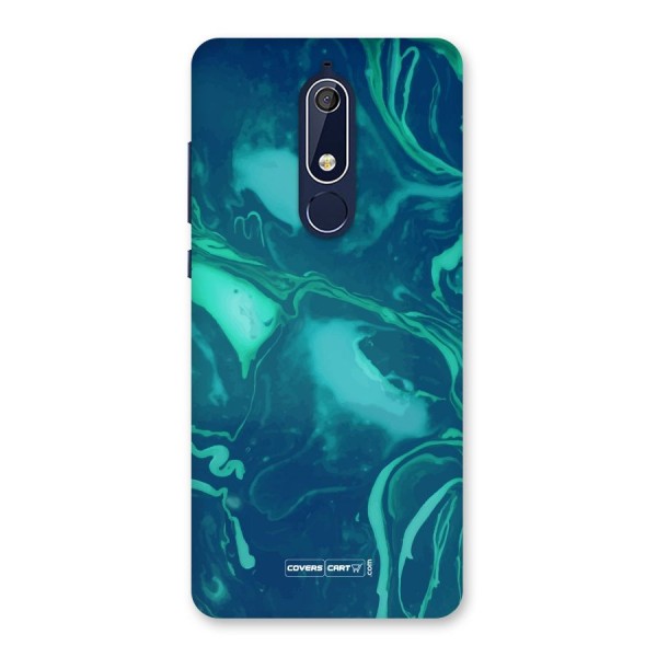 Jazzy Green Marble Texture Back Case for Nokia 5.1