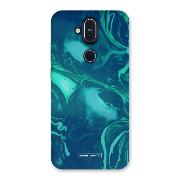 Jazzy Green Marble Texture Back Case for Nokia 8.1