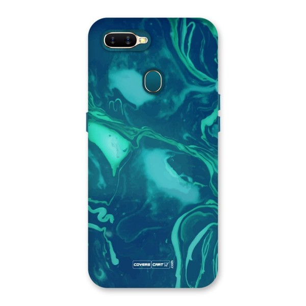 Jazzy Green Marble Texture Back Case for Oppo A12