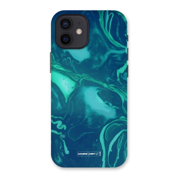 Jazzy Green Marble Texture Back Case for iPhone 12