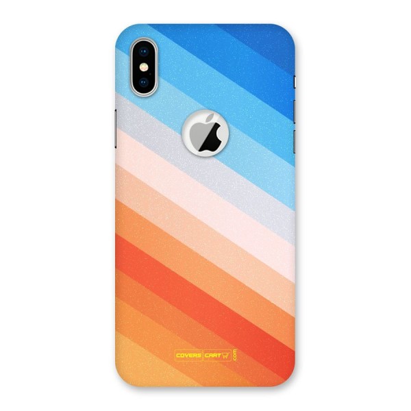 Jazzy Pattern Back Case for iPhone XS Logo Cut