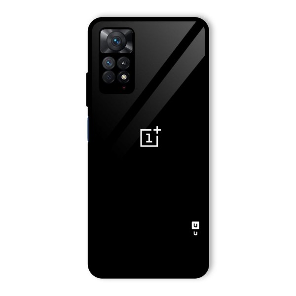Jet Black OnePlus Special Glass Back Case for Redmi Note 11 Pro