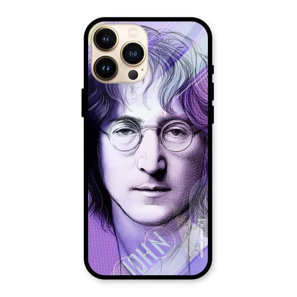 John Lennon Artwork Glass Back Case for iPhone 13 Pro Max