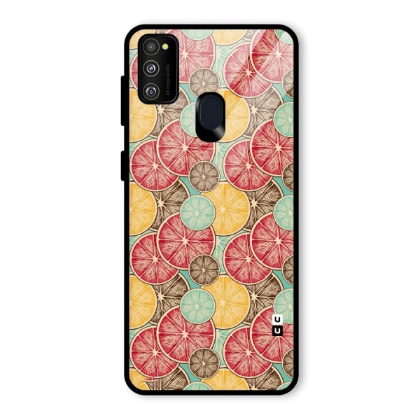 Juicy Pattern Glass Back Case for Galaxy M21