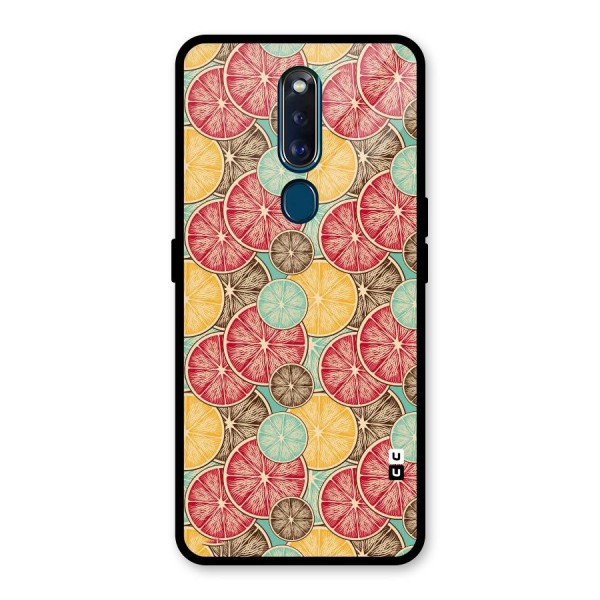 Juicy Pattern Glass Back Case for Oppo F11 Pro