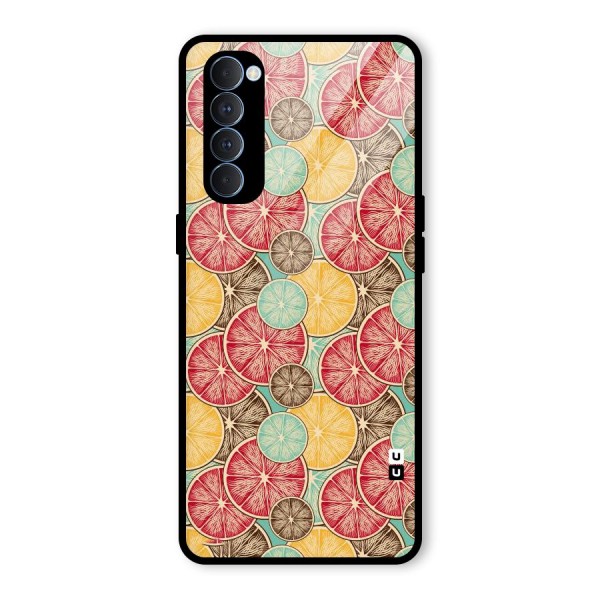 Juicy Pattern Glass Back Case for Oppo Reno4 Pro