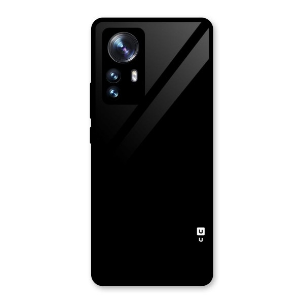 Just Black Glass Back Case for Xiaomi 12 Pro