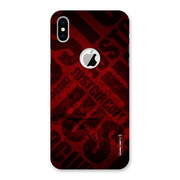 Just Circuit Back Case for iPhone XS Logo Cut