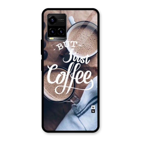 Just Coffee Glass Back Case for Vivo Y21 2021