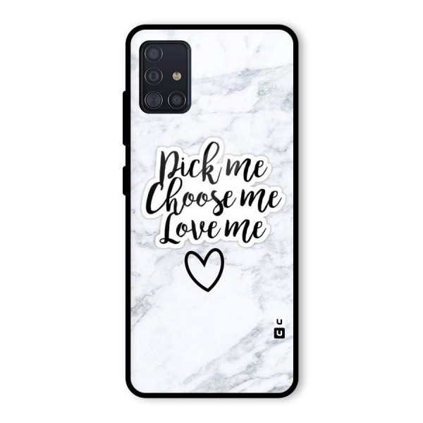 Just Me Glass Back Case for Galaxy A51