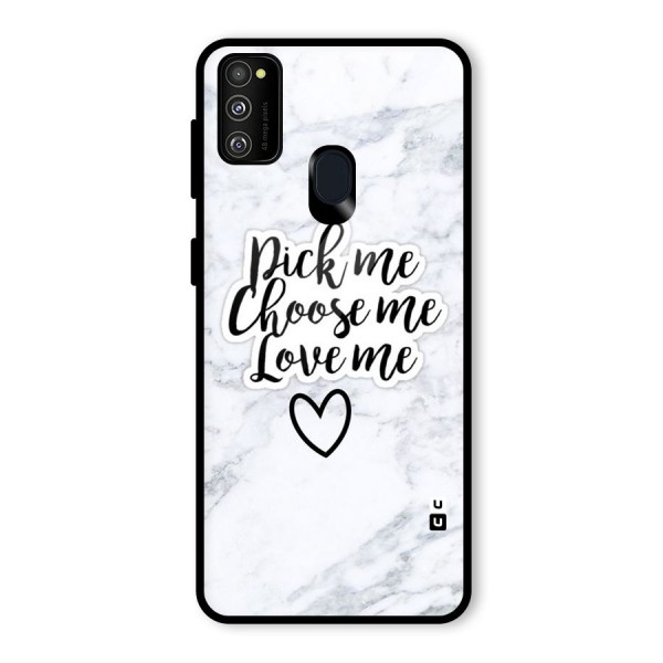 Just Me Glass Back Case for Galaxy M21