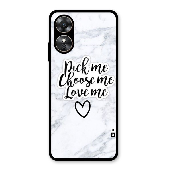 Just Me Glass Back Case for Oppo A17