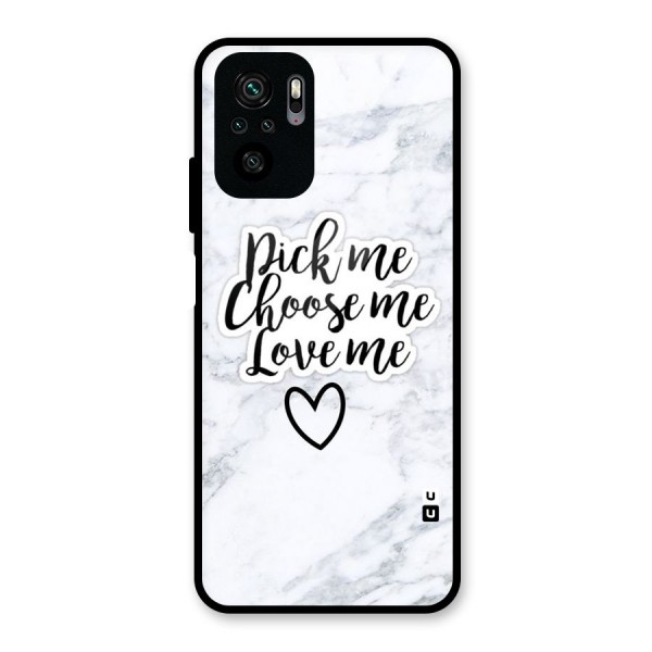 Just Me Glass Back Case for Redmi Note 10