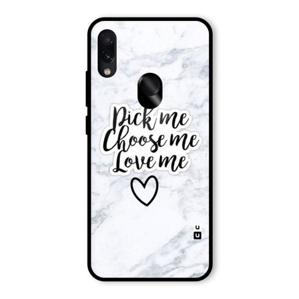 Just Me Glass Back Case for Redmi Note 7