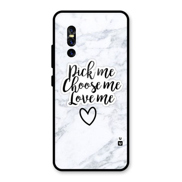 Just Me Glass Back Case for Vivo V15 Pro