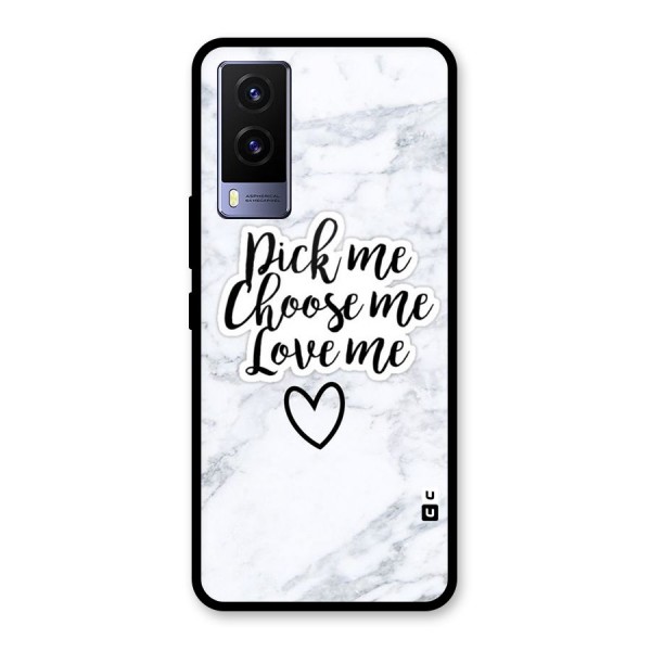 Just Me Glass Back Case for Vivo V21e 5G