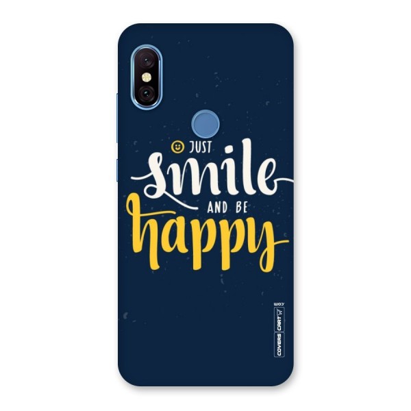 Just Smile Back Case for Redmi Note 6 Pro