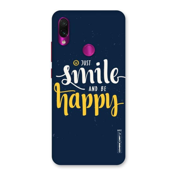 Just Smile Back Case for Redmi Note 7 Pro