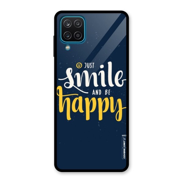 Just Smile Glass Back Case for Galaxy A12