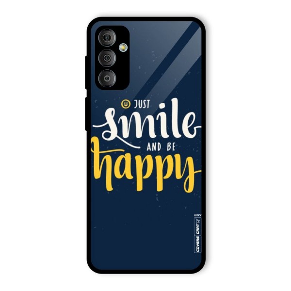 Just Smile Glass Back Case for Galaxy F23